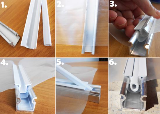 Poza cu Profil aluminiu pentru folie dublă GEO