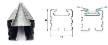 Poza cu Profil 40x40 tip H cu autosusținere și sârmă plastifiată GEO
